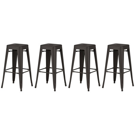 Tempe baaritool 4-pakk - tumehall / metall