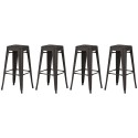 Tempe baaritool 4-pakk - tumehall / metall