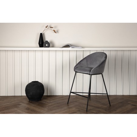 Velvet baaritool - must / tumehall samet