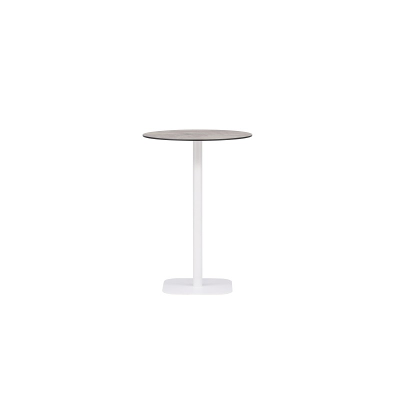 Milano Bartable Steel - valge / ümmargune ø70