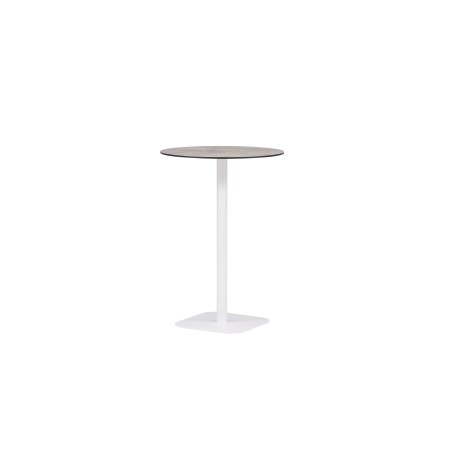 Milano Bartable Steel - valge / ümmargune ø70