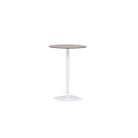 Milano Bartable Steel - valge / ümmargune ø70
