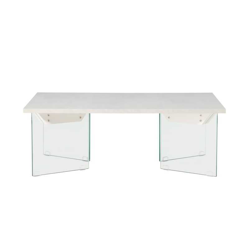 Ester Diivanilaud 120x80x42 cm - Klaas / Betoonvaade