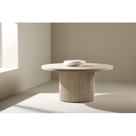 Härön Diivanilaud ø80x38 cm - Travertinelook