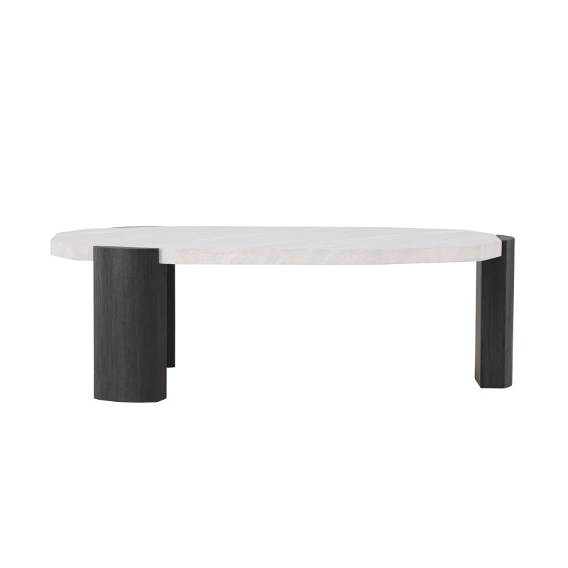 Diivanilaud Kres - 125x70,5x40 cm - Must/ Stonelook