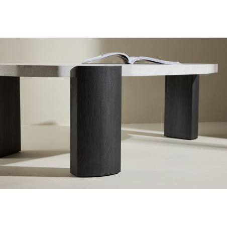 Diivanilaud Kres - 125x70,5x40 cm - Must/ Stonelook