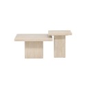 Qvart diivanilaud 80x80x46 cm + 50x50x56 cm - Travertinelook
