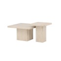 Qvart diivanilaud 80x80x46 cm + 50x50x56 cm - Travertinelook