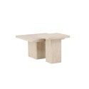 Qvart diivanilaud 80x80x46 cm + 50x50x56 cm - Travertinelook