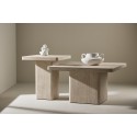 Qvart diivanilaud 80x80x46 cm + 50x50x56 cm - Travertinelook