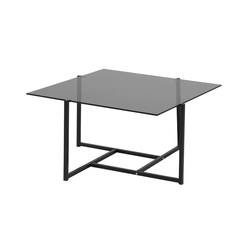 Hübriiddiivanilaud - Must / Hall Smokey Glass 80*80cm