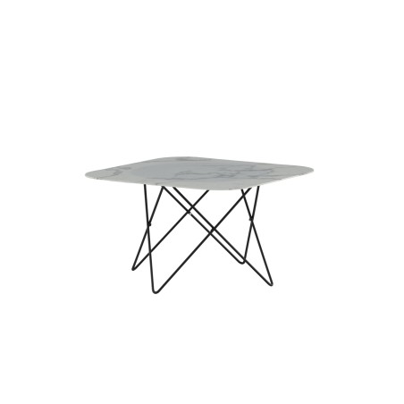 Diivanilaud Tristar – must/valge klaasmarmor