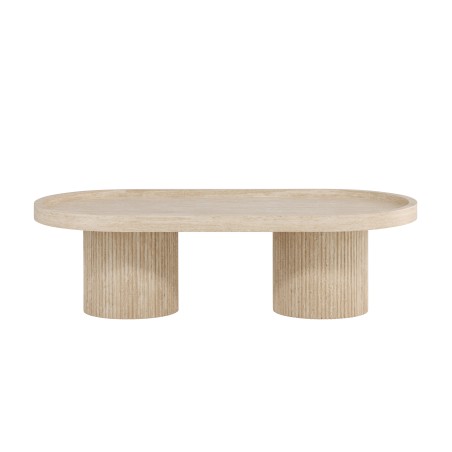 Krille diivanilaud 120x60x35 cm - MDF 3D paberiga / Travertinelook