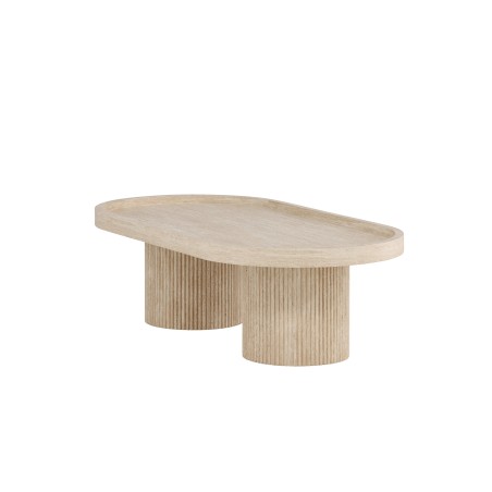 Krille diivanilaud 120x60x35 cm - MDF 3D paberiga / Travertinelook