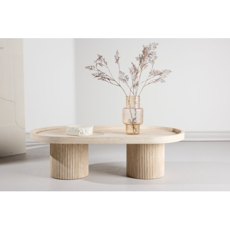 Krille diivanilaud 120x60x35 cm - MDF 3D paberiga / Travertinelook
