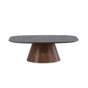 Lanzo diivanilaud 120x92,5x39 cm - MDF 3D paberiga / Mocca jalg / roheline top
