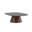 Lanzo diivanilaud 120x92,5x39 cm - MDF 3D paberiga / Mocca jalg / roheline top