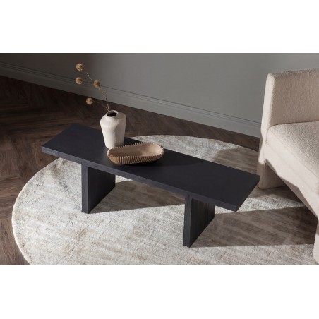 Yakunik Diivanilaud 120x38 cm- Kummipuu / Must MDF -ersätter 15009-111