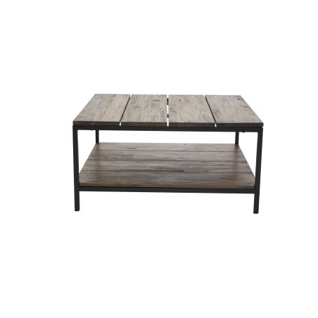Padang Soffbord – Svart / Mörk Teak – 80*80*H40