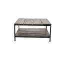 Padang Soffbord – Svart / Mörk Teak – 80*80*H40