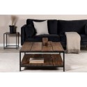 Padang Soffbord – Svart / Mörk Teak – 80*80*H40