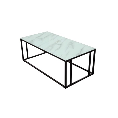 Rock 2.0 Soffbord – Svart / Glasmarmor 120*60*H45