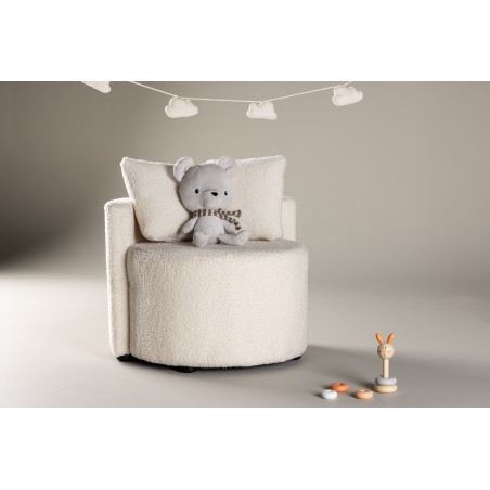Kelso Kids 2-kohaline diivan - valge / Teddy FSC 100%