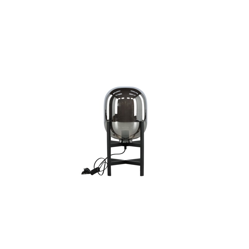 Altair laualamp metallist must, klaasist merevaigukollane D260H450