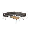 Nettan - Nurgadiivani komplekt - must Teras / Hall Cushion / Tiik