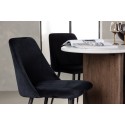 Grönvik söögilaud 180*75 - Mocca / valkjas Concretelook MDF + öösöögitool - must / must samet 