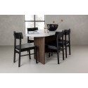 Grönvik söögilaud 180*75 - Mocca / valkjas betoon MDF + söögitool Montros - naturaalne / naturaalne kummipuit 