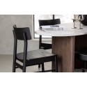 Grönvik söögilaud 180*75 - Mocca / valkjas betoon MDF + söögitool Montros - naturaalne / naturaalne kummipuit 