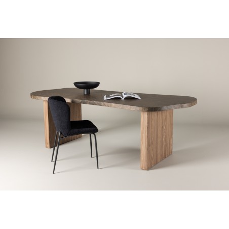 Söögilaud Eleonora 100x230 cm - Pruun / Marblelook