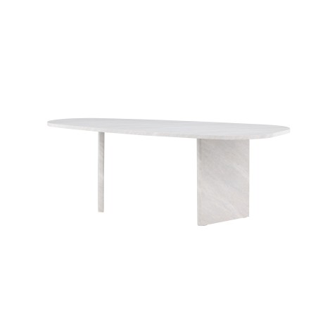 Grönvik söögilaud 220x100 cm - valge betoon välimus 