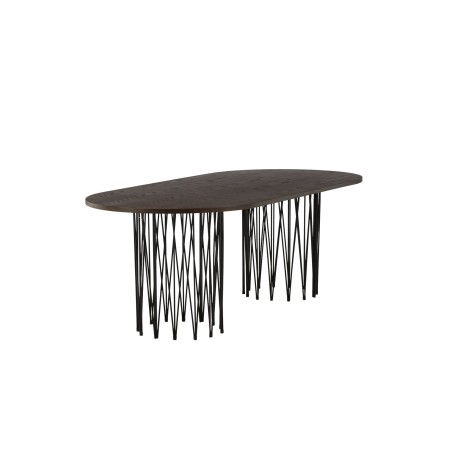 Kivist ovaalne söögilaud - must / Mocca spoon