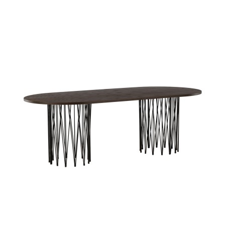 Kivist ovaalne söögilaud - must / Mocca spoon