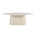 Teemantidega söögilaud 210x110x75 cm - MDF beež PU lakimaaling FSC 100%