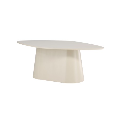 Teemantidega söögilaud 210x110x75 cm - MDF beež PU lakimaaling FSC 100%