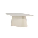 Teemantidega söögilaud 210x110x75 cm - MDF beež PU lakimaaling FSC 100%
