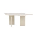 Lilledega söögilaud 190x123x76 cm - MDF beež maal FSC 100%