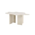 Lilledega söögilaud 190x123x76 cm - MDF beež maal FSC 100%