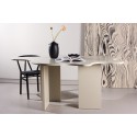 Lilledega söögilaud 190x123x76 cm - MDF beež maal FSC 100%