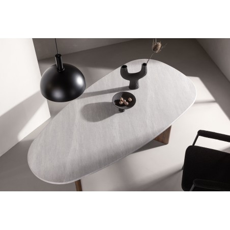 Grönvik söögilaud 180*75 - Mocca / helehall Concretelook MDF