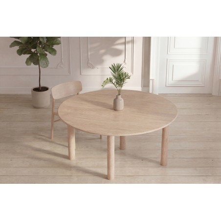 Hilo söögilaud 130*110 – loodus / loodus MDF 3D-paberiga