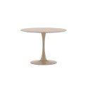Glade ümmargune söögilaud φ100x75 cm - terasraam / MDF beež maal