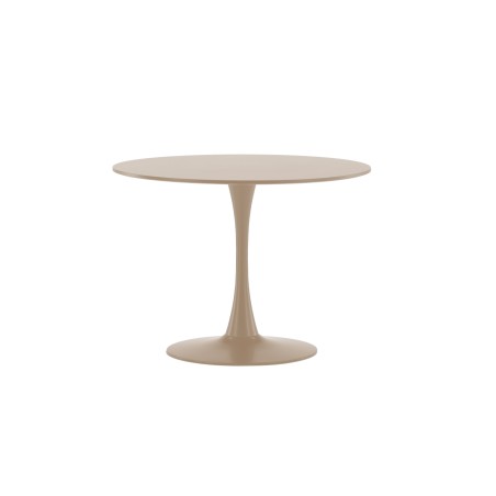 Glade ümmargune söögilaud φ100x75 cm - terasraam / MDF beež maal