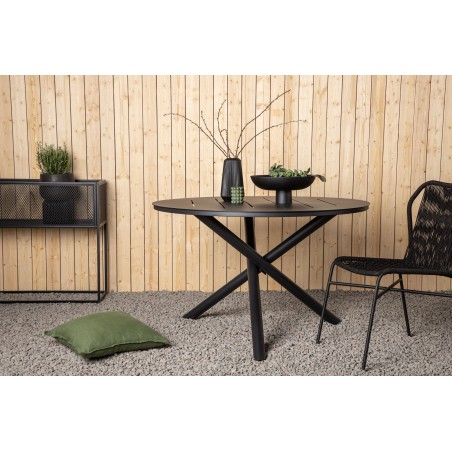 Alma söögilaud - Must Alu - ø120cm