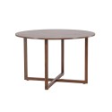 Durango ümmargune söögilaud φ120x75 cm - terasraam / MDF pähkel 3D-paber