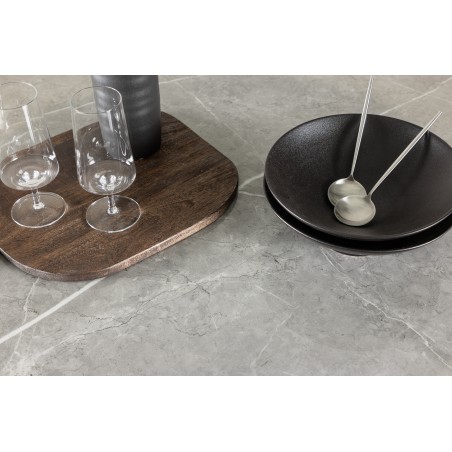 Austini söögilaud – Mocca / tumehall Marblelook
