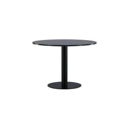 Estelle ümmargune söögilaud 106 cm hall marmor / mustad jalad